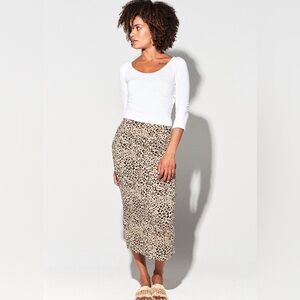 NWT Maxi Bamboo Whitney Tube Skirt in Brown Leopard, Size Medium/Large (12-14)